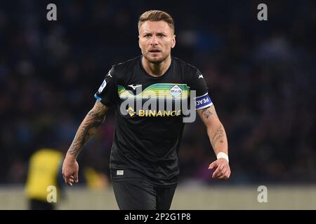 Napoli, Italia. 3 Mar, 2023. Ciro immobile della SS Lazio durante la Serie A match tra SSC Napoli e SS Lazio allo Stadio Diego Armando Maradona Napoli Italia il 03 marzo 2023. Credit: Franco Romano/Alamy Live News Foto Stock