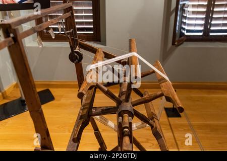 Sericoltura processo di produzione della seta passo per passo Foto Stock