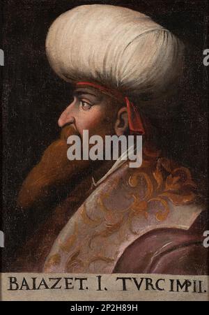 Ritratto di Sultan Bayechid I. Collezione privata. Foto Stock