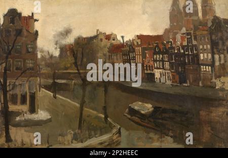 Prinsengracht ad Amsterdam. Si trova nella collezione del Museo reale delle Belle Arti di Anversa. Foto Stock