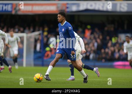 Londra, Regno Unito. 04th Mar, 2023. Londra UK 4th Marzo 2023Wesley Fofana di Chelsea durante la partita Chelsea vs Leeds United Premier League allo Stamford Bridge Londra Credit: MARTIN DALTON/Alamy Live News Foto Stock