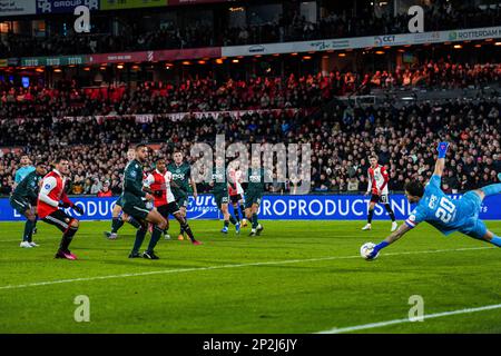 Rotterdam - Danilo Pereira da Silva di Feyenoord durante la partita tra Feyenoord e FC Groningen allo Stadion Feijenoord De Kuip il 4 marzo 2023 a Rotterdam, Paesi Bassi. (Da Box a Box Pictures/Tom Bode) Foto Stock