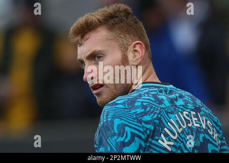 Wolverhampton, Regno Unito. 04th Mar, 2023. Dejan Kulusevski #21 di Tottenham Hotspur durante la partita della Premier League Wolverhampton Wanderers vs Tottenham Hotspur a Molineux, Wolverhampton, Regno Unito, 4th marzo 2023 (Foto di Gareth Evans/News Images) a Wolverhampton, Regno Unito il 3/4/2023. (Foto di Gareth Evans/News Images/Sipa USA) Credit: Sipa USA/Alamy Live News Foto Stock