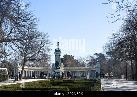 Madrid 04-03-2023 El parque del Retiro o parque del Buen Retiro, popularmente con Foto Stock