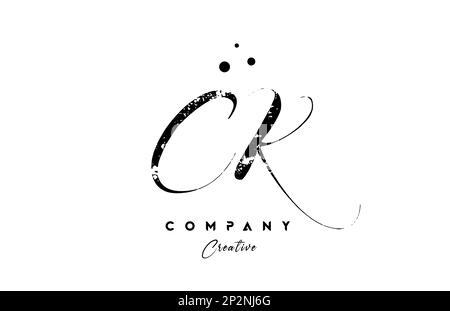 logo lettera dell'alfabeto CK vintage, design combinato con punti. Modello creativo scritto a mano per l'azienda e il business Illustrazione Vettoriale