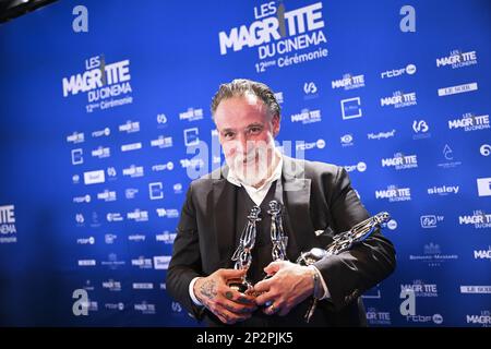 L'attore Bouli Lanners si presenta all'edizione 12th della cerimonia di premiazione del film 'Magritte du Cinema', sabato 04 marzo 2023, a Bruxelles. I premi sono premiati ai film dei produttori belgi di lingua francese. FOTO DI BELGA LAURIE DIEFFEMBACQ Foto Stock