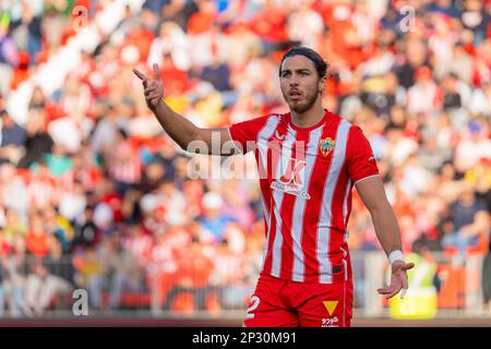 Almeria, Spagna. 04th Mar, 2023. Srdjan Babic visto durante il LaLiga Smartbank 2022/2023 partita tra UD Almeria e Villarreal CF al Power Horse Stadium. (Punteggio finale: UD Almeria 0:2 Villarreal CF). (Foto di Francis Gonzalez/SOPA Images/Sipa USA) Credit: Sipa USA/Alamy Live News Foto Stock