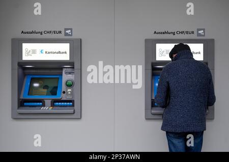 ATM Luzerner Kantonalbank, Svizzera Foto Stock