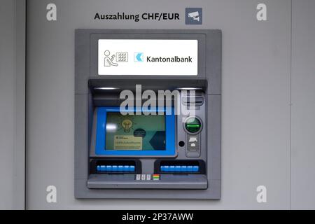 ATM Luzerner Kantonalbank, Svizzera Foto Stock