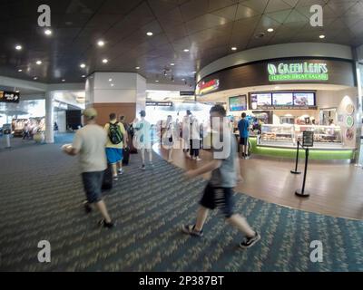 I problemi e la vista all'aeroporto mentre si è in viaggio Foto Stock