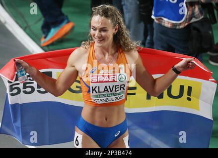 Lieke Klaver of Netherlands, 400m Donne durante i Campionati europei di atletica indoor 2023 il 4 marzo 2023 all'Atakoy Arena di Istanbul, Turchia - Photo: Laurent Lairys / DPPI/LiveMedia Foto Stock