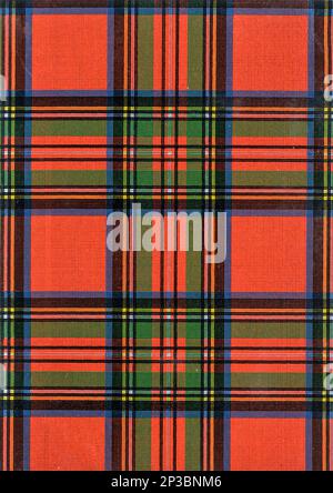 Stuart Clan Tartan rosso e verde dal libro 'Una storia dei reggimenti scozzese delle Highlands, delle Highland e delle Highland' Volume 1 di Maclauchlan, Thomas, 1816-1886; Wilson, John, 1785-1854; Keltie, John Scott, Sir, 1840-1927 Data di pubblicazione 1875 editore Edinburgh ; Londra : A. Fullarton Foto Stock