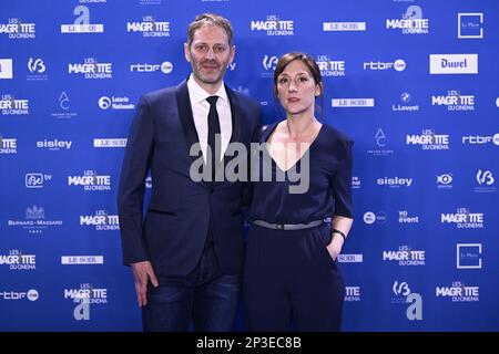 Ospiti non identificati nella foto dell'edizione 12th della cerimonia di premiazione del film "Magritte du Cinema", sabato 04 marzo 2023, a Bruxelles. I premi sono premiati ai film dei produttori belgi di lingua francese. FOTO DI BELGA LAURIE DIEFFEMBACQ Foto Stock