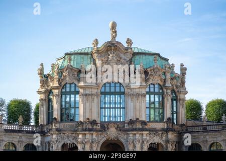 Padiglione del muro al Palazzo Zwinger - Dresda, Sassonia, Germania Foto Stock