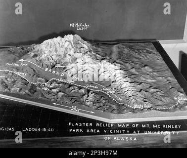 Alaska - Mt. McKinley, fotografia aerea. Foto Stock