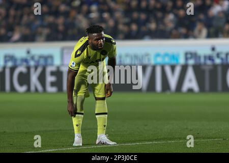 Bergamo, Italia. 4th Mar, 2023. Italia, Bergamo, marzo 04 2023: Successo Isaac (attaccante Udinese) in attesa di un tiro al portiere nel primo tempo durante la partita di calcio ATALANTA vs UDINESE, Serie A Tim 2022-2023 day25 Gewiss Stadium (Credit Image: © Fabrizio Andrea Bertani/Pacific Press via ZUMA Press Wire) SOLO PER USO EDITORIALE! Non per USO commerciale! Foto Stock