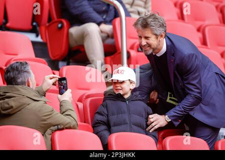 AMSTERDAM, PAESI BASSI - MARZO 5: Direttore Edwin van der SAR di Ajax prima della partita olandese di Eredivie tra Ajax e NEC alla Johan Cruijff Arena il 5 Marzo 2023 ad Amsterdam, Paesi Bassi (Foto di Broer van den Boom/Orange Pictures) Foto Stock