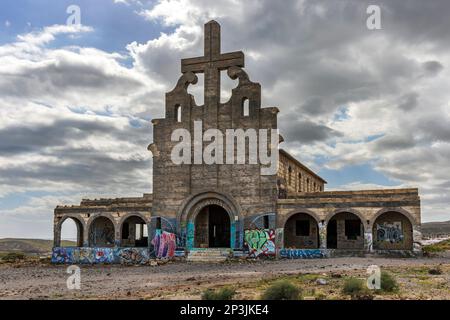 L'ex 'Sanatorio de Abonaa', la stazione lebbra di Abades, Tenerife, Isole Canarie. Foto Stock