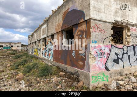 L'ex 'Sanatorio de Abonaa', la stazione lebbra di Abades, Tenerife, Isole Canarie. Foto Stock