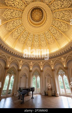 Interno del Palazzo Monserrate, Sintra, Regione di Lisbona, Portogallo, Europa Foto Stock