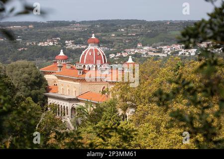 Monserrate Palace situato nel parco botanico, Sintra, la regione di Lisbona, il Portogallo, l'Europa Foto Stock