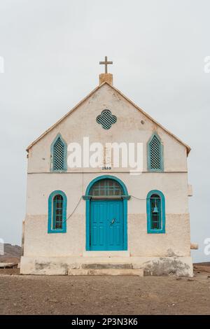 La chiesa della Signora della compassione costruita nel 1853, la più antica chiesa di SAL Island, Pedra de Lume, Isole di Capo Verde, Africa. Foto Stock