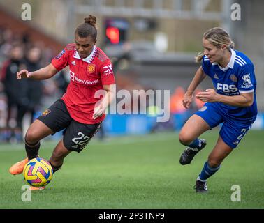 Leigh Sport Village, Leigh, Greater Manchester, Inghilterra 5th marzo 2023. Nikita Parris del Regno Unito, durante il Manchester United Women Football Club V Leicester City Women Football Club, nella Super League delle donne (Credit Image: ©Cody Froggatt/Alamy Live News) Foto Stock