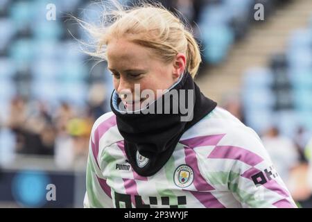 Manchester, Regno Unito. 05th Mar, 2023. Manchester, Inghilterra, 5th 2023 marzo: Julie Blakstad (41 Manchester City) si riscalda durante il gioco della Super League delle donne fa Barclays tra Manchester City e Tottenham all'Academy Stadium di Manchester, Inghilterra (Natalie Mincher/SPP) Credit: SPP Sport Press Photo. /Alamy Live News Foto Stock