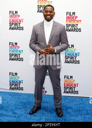 Santa Monica, Stati Uniti. 04th Mar, 2023. Santa Monica, California - 04 marzo 2023: AML Ameen partecipa al Film Independent Spirit Awards 2023 Credit: Ovidiu Hrubaru/Alamy Live News Foto Stock