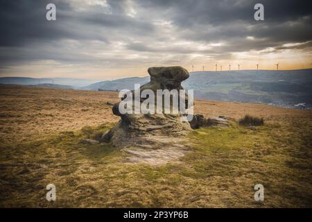 Il South Pennines è una regione di brughiera e collina nel nord dell'Inghilterra che si trova verso l'estremità meridionale del Pennines. Foto Stock