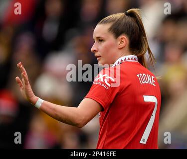 Leigh, Regno Unito. 5th Mar, 2023. Ella Toone del Manchester United durante la partita della fa Women's Super League al Leigh Sports Village, Leigh. Il credito dell'immagine dovrebbe essere: Gary Oakley/Sportimage Credit: Sportimage/Alamy Live News Foto Stock