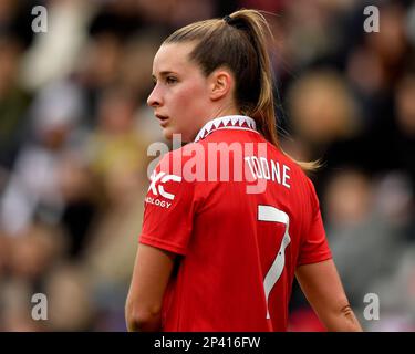 Leigh, Regno Unito. 5th Mar, 2023. Ella Toone del Manchester United durante la partita della fa Women's Super League al Leigh Sports Village, Leigh. Il credito dell'immagine dovrebbe essere: Gary Oakley/Sportimage Credit: Sportimage/Alamy Live News Foto Stock