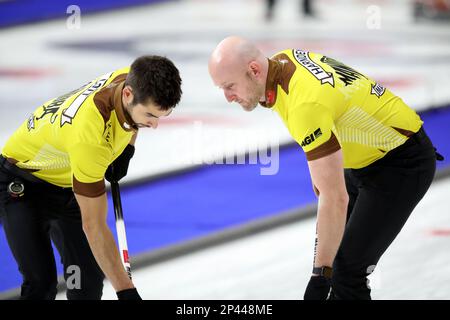 Londra, Canada. 05th Mar, 2023. Ryan Harnden del team Manitoba. Credit: Luke Durda/Alamy Live News Foto Stock