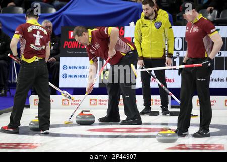 Londra, Canada. 05th Mar, 2023. Jake Higgs del team Nunavut. Credit: Luke Durda/Alamy Live News Foto Stock