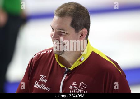 Londra, Canada. 05th Mar, 2023. Jake Higgs del team Nunavut. Credit: Luke Durda/Alamy Live News Foto Stock