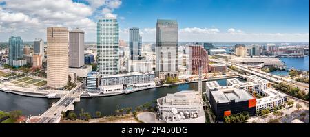 Panorama aereo di Tampa, Florida Foto Stock