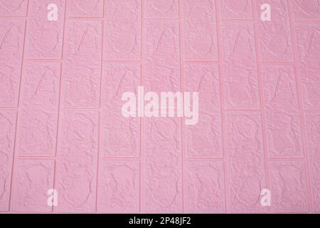 Muro di mattoni rosa per sfondo Foto Stock