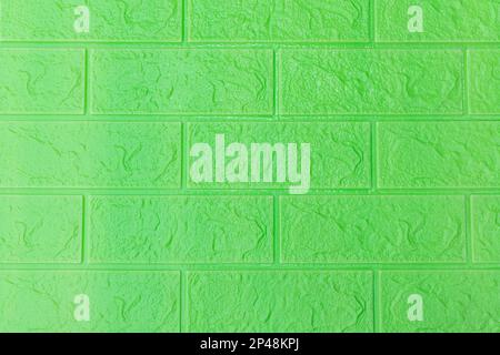 Il verde di parete di mattoni sfondo texture Foto Stock