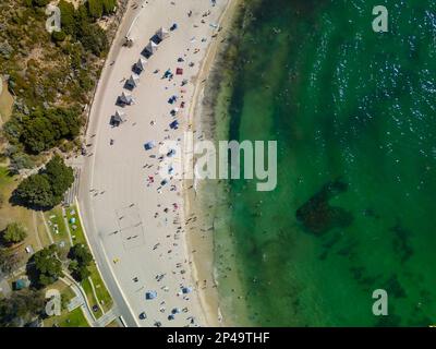 Veduta aerea dall'alto di Cottesloe Beach a Perth, Australia Occidentale Foto Stock