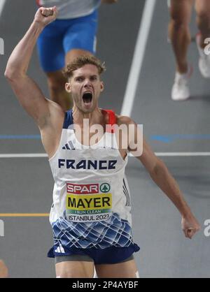 Istanbul, Turchia. 02nd Mar, 2023. Kevin Mayer di Francia, finale 1000m uomini Heptathlon durante i Campionati europei di atletica indoor 2023 il 2 marzo 2023 all'Atakoy Arena di Istanbul, Turchia. Foto di Laurent Lairys/ABACAPRESS.COM Credit: Abaca Press/Alamy Live News Foto Stock