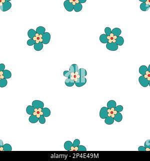 Carino motivo vettore floreale senza cuciture Illustrazione Vettoriale