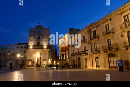 Chiesa di Santa Lucia alla badia, Duomo di Piazzo, Siracusa, Sicilia, Italia Foto Stock