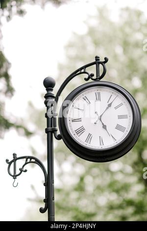 Orologio da strada nel parco naturale Foto Stock