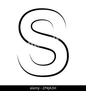 Logo lettera s icona asse alfabeto logotipo s emblema Illustrazione Vettoriale