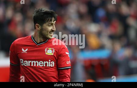 Leverkusen, Germania. 05th Mar, 2023. Sardar Azmoun (Bayer), Leverkusen, Germania. 05th Mar, 2023. 1. Bundesliga, giorno 23, Bayer 04 Leverkusen-Hertha BSC Berlin. LE NORMATIVE DFL VIETANO QUALSIASI USO DI FOTOGRAFIE COME SEQUENZE DI IMMAGINI E/O QUASI-VIDEO Credit: Juergen Schwarz/Alamy Live News Foto Stock