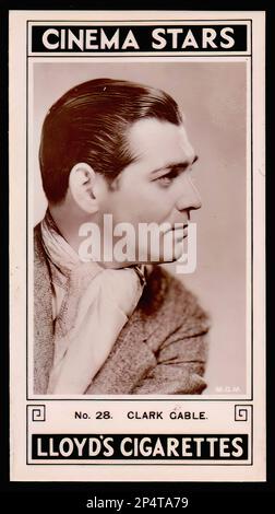 Ritratto di Clark Gable - Cigarette Vintage Card 05 Foto Stock