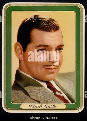 Ritratto di Clark Gable - Cigarette tedesca vintage Card 02 Foto Stock