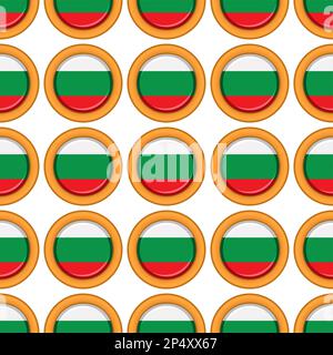 Pattern cookie con bandiera paese Bulgaria in gustoso biscotto, pattern cookie consistono di bandiera paese Bulgaria su biscotto naturale, biscotto fresco w Illustrazione Vettoriale