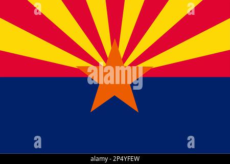 Bandiera di stato dell'Arizona Foto Stock