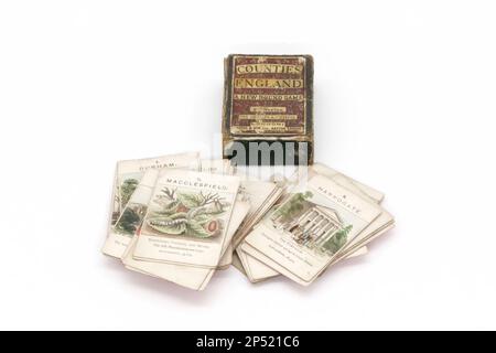 vintage gioco di carte contee d'inghilterra di Jaques & figlio di Hatton Garden Londra seconda serie possibilmente 1920s Foto Stock